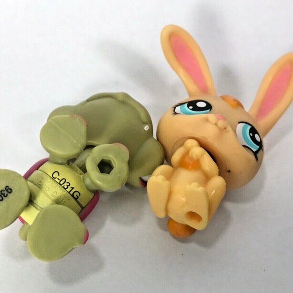 Littlest Pet Shop #1310 1311 The Tortoise And The Hare From Rabbit Turtle Race - Picture 5 of 6